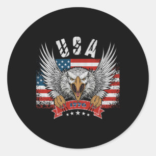Sticker Rond 4 juillet Aigle Amérique Amérique Amérique fête de