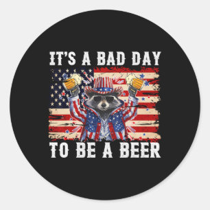 Sticker Rond 4 juillet C'est une mauvaise journée d'être une bi