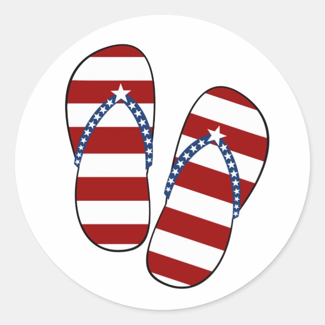 Sticker Rond 4 juillet Drapeau américain patriotique (Devant)