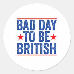 Sticker Rond 4 juillet Fantaisie Chemise Par Jour Pour Être Bri