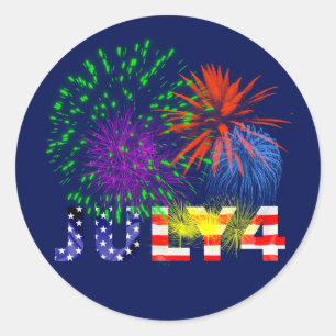 Sticker Rond 4 juillet feux