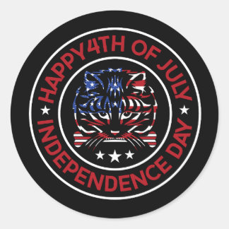 Sticker Rond 4 juillet mots