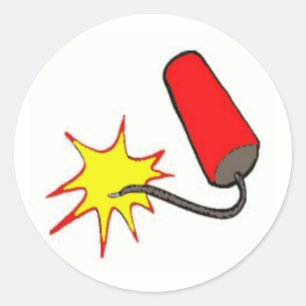 Sticker Rond 4 juillet pétard