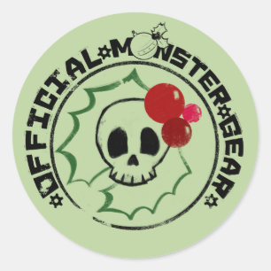 Sticker Rond 4 Petits monstres - Nessa Holiday Logo 2