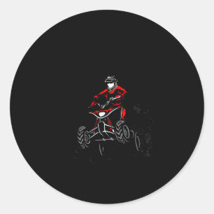 Sticker Rond 4 Roulettes Dirt Hors Route Quad A Little Dirt Jam