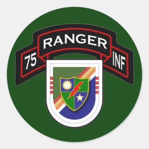 Sticker Rond 4e Bn, 75e Régiment d'infanterie - Rangers