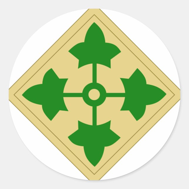 Sticker Rond 4e division d'infanterie (Devant)
