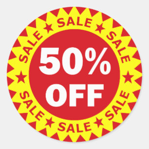 STICKER ROND 50%