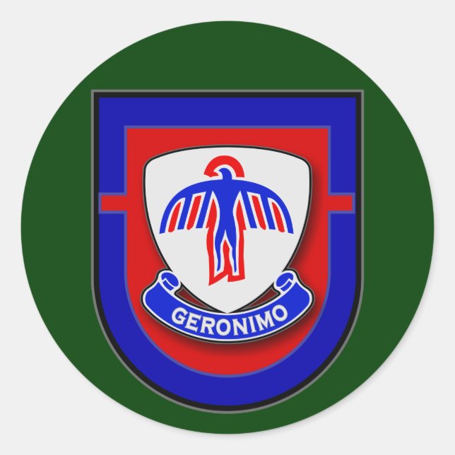 Sticker Rond 501e Régiment d'infanterie - 1er Bataillon Flash (Devant)