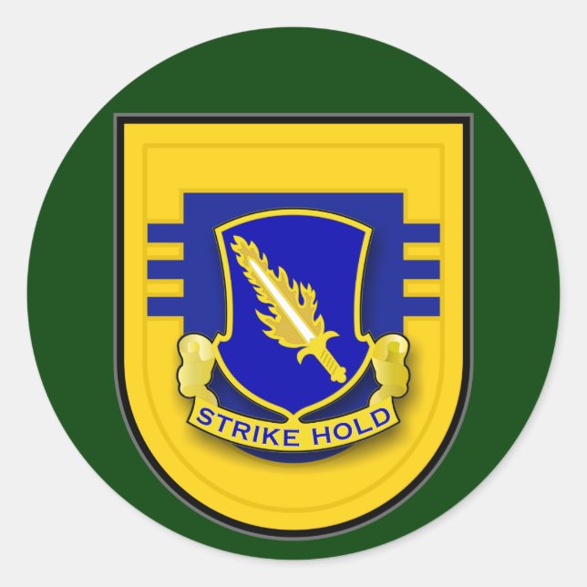 Sticker Rond 504e Régiment d'infanterie - Flash du 3e Bataillon (Devant)