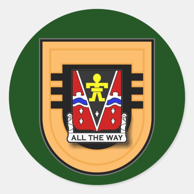 Sticker Rond 509e Régiment d'infanterie - Flash du 3e Bataillon (Devant)