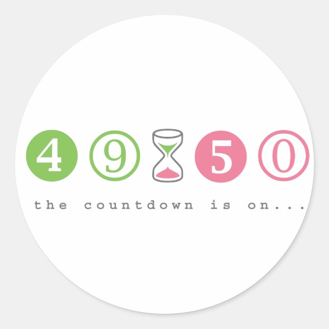 Sticker Rond 50 Ans (Devant)