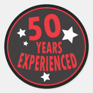 Sticker Rond 50 ans d'expérience   50e anniversaire