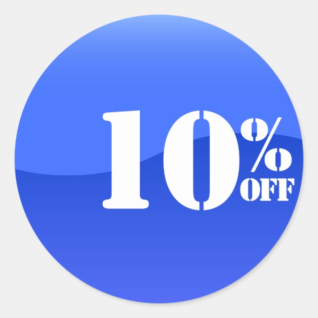 Sticker Rond 50% Cinquante pour cent de réduction Remise Sticke (Devant)