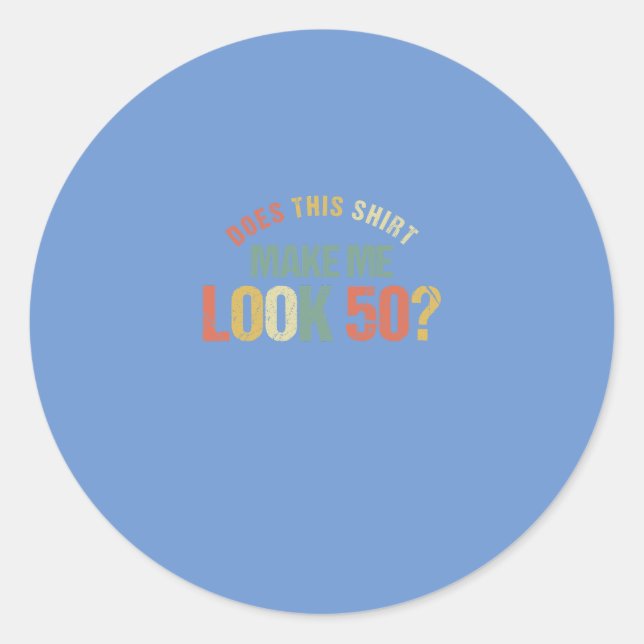 Sticker Rond 50 e anniversaire Cadeau pour Hommes et Femmes 197 (Devant)