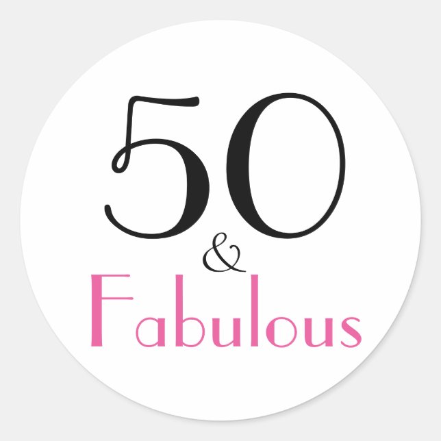 Sticker Rond 50 et fabuleux | 50e anniversaire (Devant)