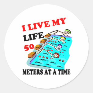 Sticker Rond 50 mètres à la fois