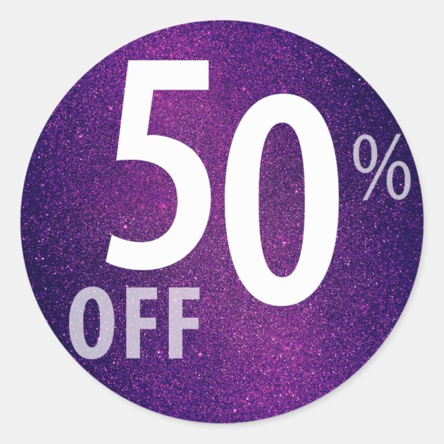 Sticker Rond 50% puissant OUTRE des parties scintillantes (Devant)