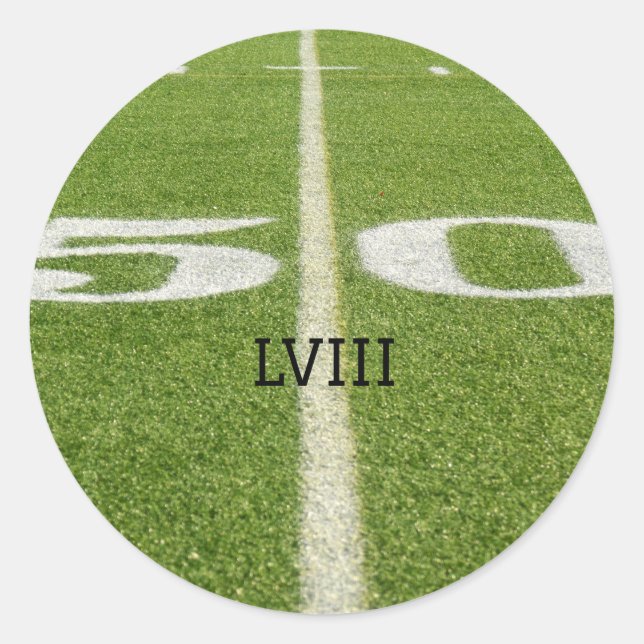 Sticker Rond 50 Yard Line Football Field (Devant)