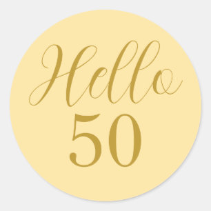 Sticker Rond 50e anniversaire Gold Anniversaire