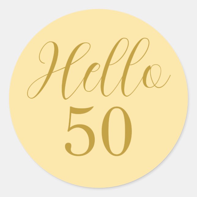 Sticker Rond 50e anniversaire Gold Anniversaire (Devant)