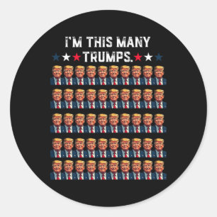 Sticker Rond 50e anniversaire Je suis ce grand succès pour Trum