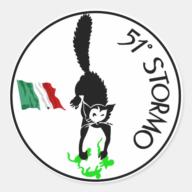 Sticker Rond 51 stormo, Force aérienne italienne (Devant)