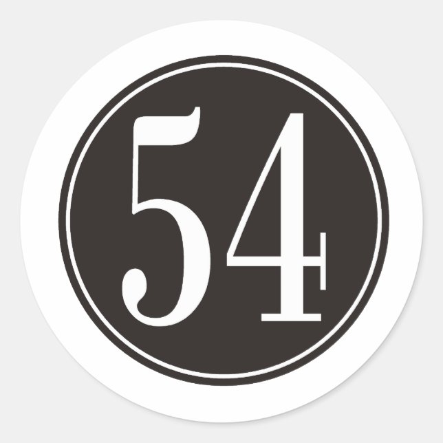 Sticker Rond #54 Cercle noir (Devant)