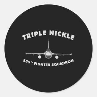 Sticker Rond 555E Escadron De Combat Le Triple Nickle