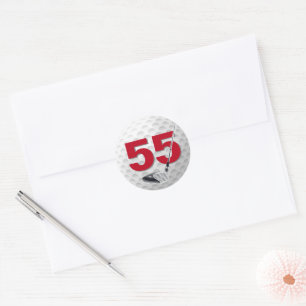 Sticker Rond 55e anniversaire Golf Ball Design