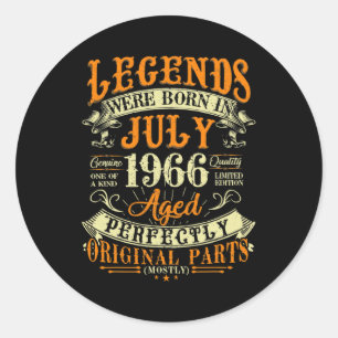 Sticker Rond 56e anniversaire Cadeau 56 ans légendes nées dans