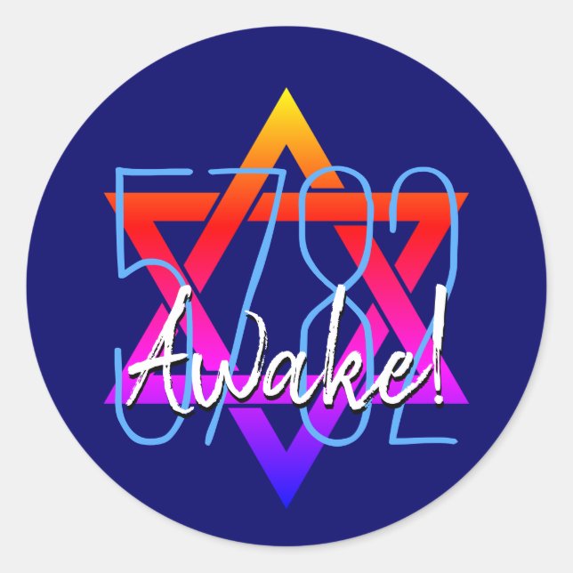 Sticker Rond 5782 Nouvel An juif (Devant)