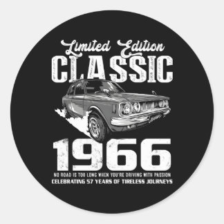 Sticker Rond 57E Voiture Depuis 1966 Pour 57