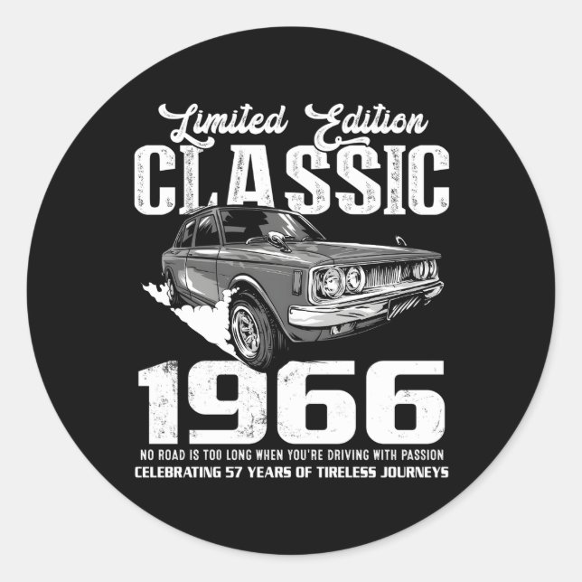 Sticker Rond 57E Voiture Depuis 1966 Pour 57 (Devant)