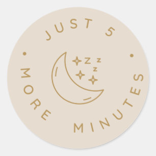 Sticker Rond 5 minutes de plus