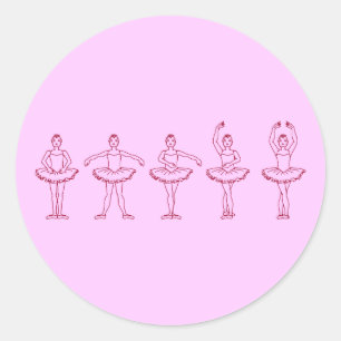 Sticker Rond 5 Positions de ballet