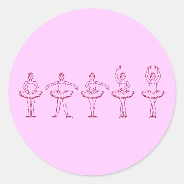 Sticker Rond 5 Positions de ballet (Devant)