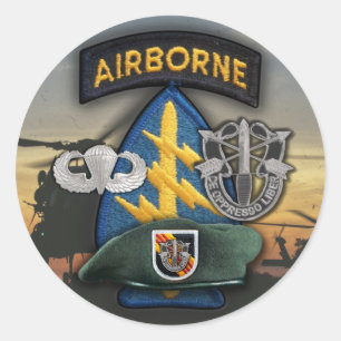 Sticker Rond 5e forces spéciales Green Berets