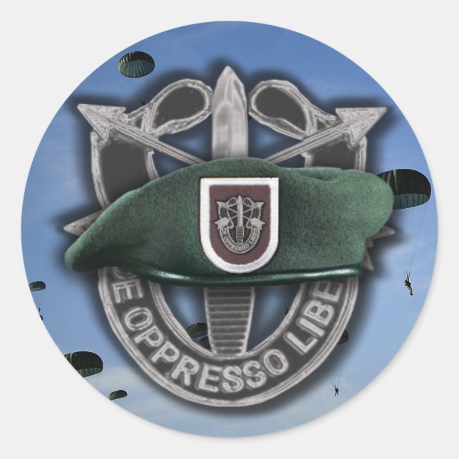 Sticker Rond 5e forces spéciales Green Berets vétérans vétérans (Devant)