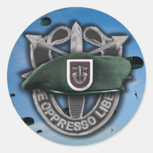 Sticker Rond 5e forces spéciales Green Berets vétérans vétérans