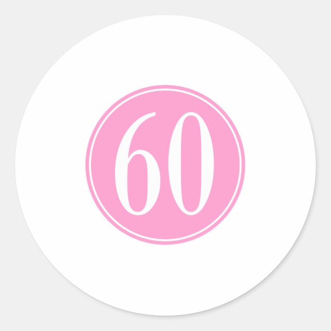 Sticker Rond #60 Cercle rose (Devant)