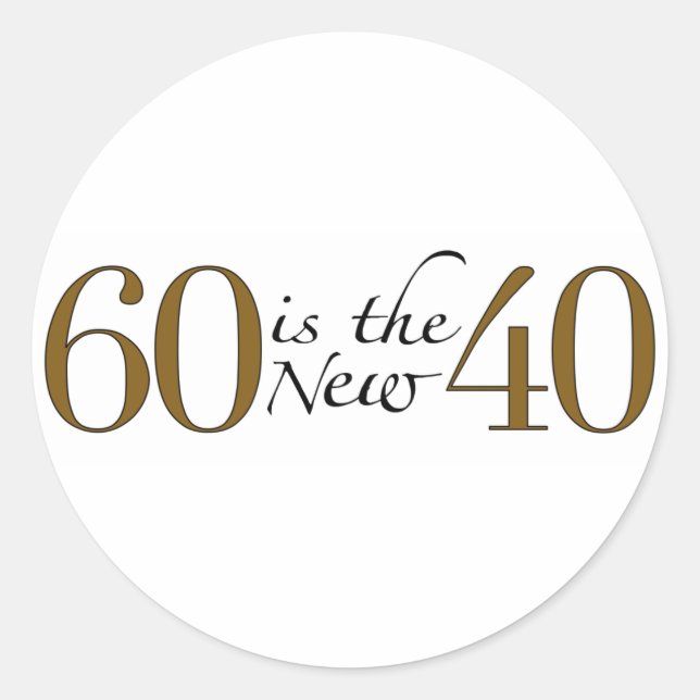 Sticker Rond 60 Est Le Nouveau 40 (Devant)