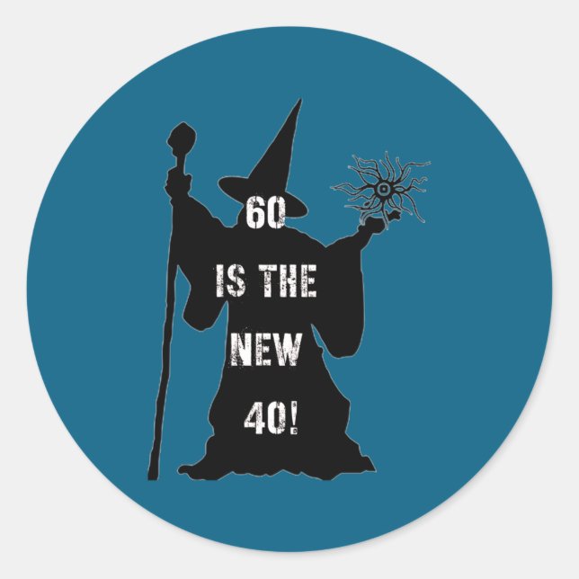 Sticker Rond 60 Is The New 40  (Devant)
