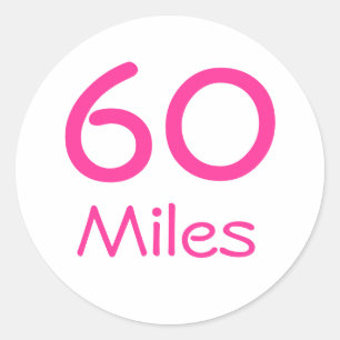 Sticker Rond 60 Miles