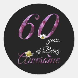Sticker Rond 60 Superbe Floral 1963 60E