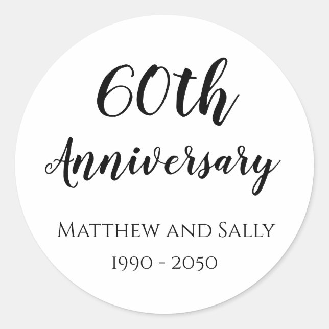 Sticker Rond 60e anniversaire   (Devant)