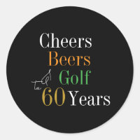 60e anniversaire Cheers and Beers Golf Black and G