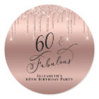 60e anniversaire Rose Parties scintillant or