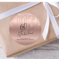 60e anniversaire Rose Parties scintillant or