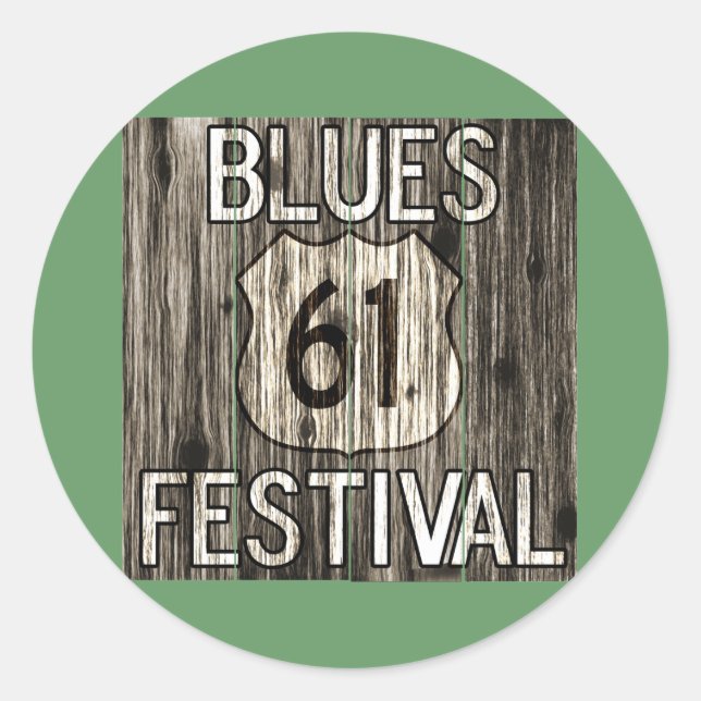 Sticker Rond 61 Blues Festival (Devant)